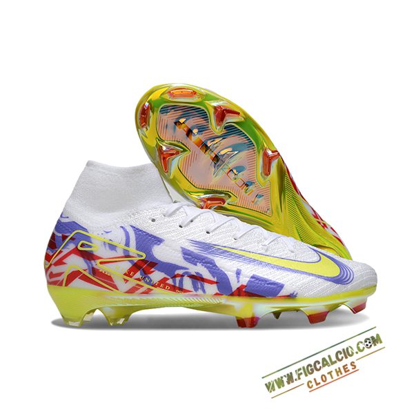 Nike Scarpe Da Calcio Air Zoom Mercurial Superfly IIX Elite FG Bianco/viola/Giallo