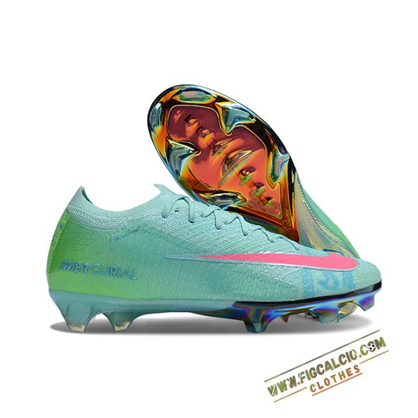 Nike Scarpe Da Calcio AIR Zoom Mercurial Vapor 16 Elite XXV FG SE Verde/Rosa -03
