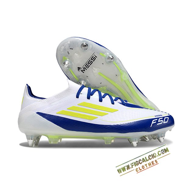 Adidas Scarpe Da Calcio F50 Elite SG Bianco/Blu/Giallo