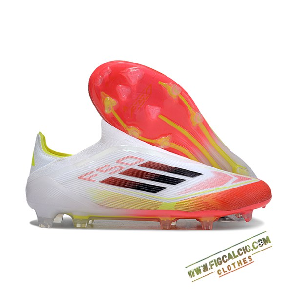 Adidas Scarpe Da Calcio F50 Elite Laceless FG Bianco/Arancia