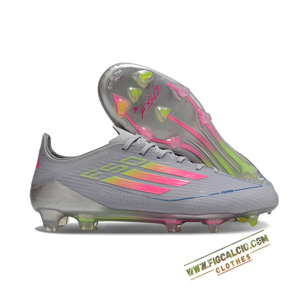 Adidas Scarpe Da Calcio F50 Elite FG Grigio/Rosa -02