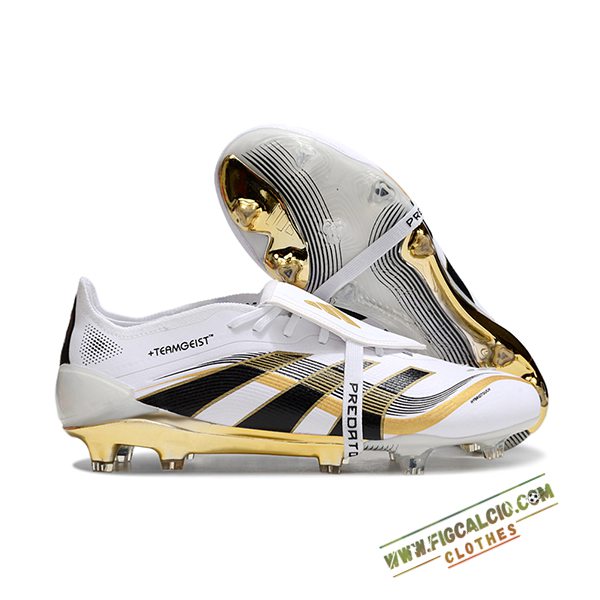 Adidas Scarpe Da Calcio 25 Predator Elite Tongue FG Bianco/Giallo/Nero