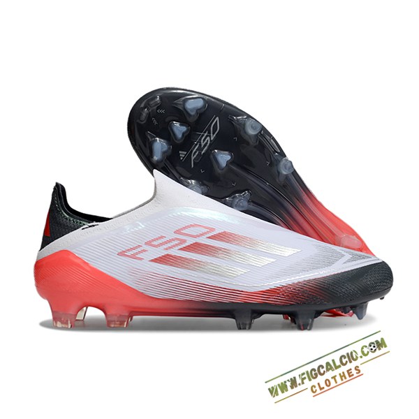 Adidas Scarpe Da Calcio F50 Elite Laceless FG Bianco/Arancia/Nero