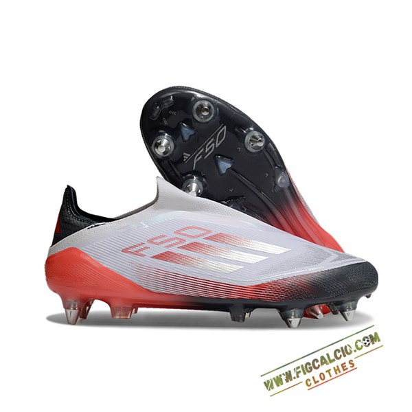 Adidas Scarpe Da Calcio F50 Elite Laceless SG Bianco/Arancia/Nero