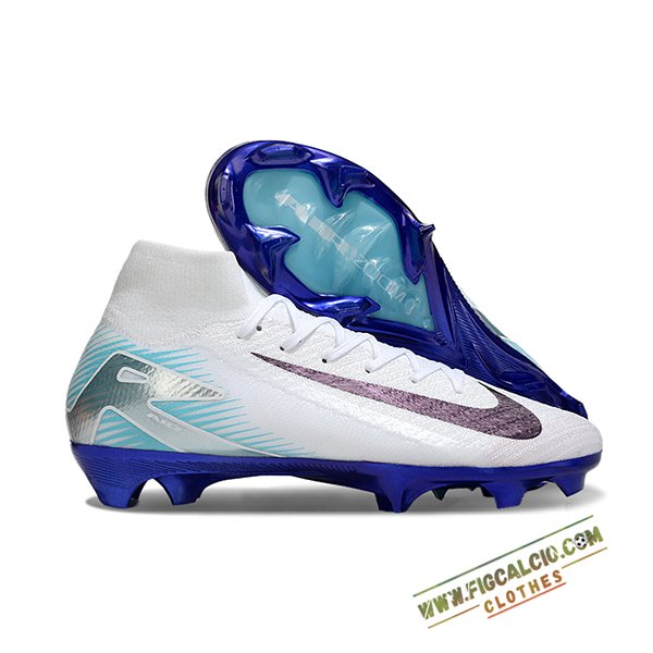 Nike Scarpe Da Calcio Air Zoom Mercurial Superfly IIX Elite FG Bianco/Blu/viola