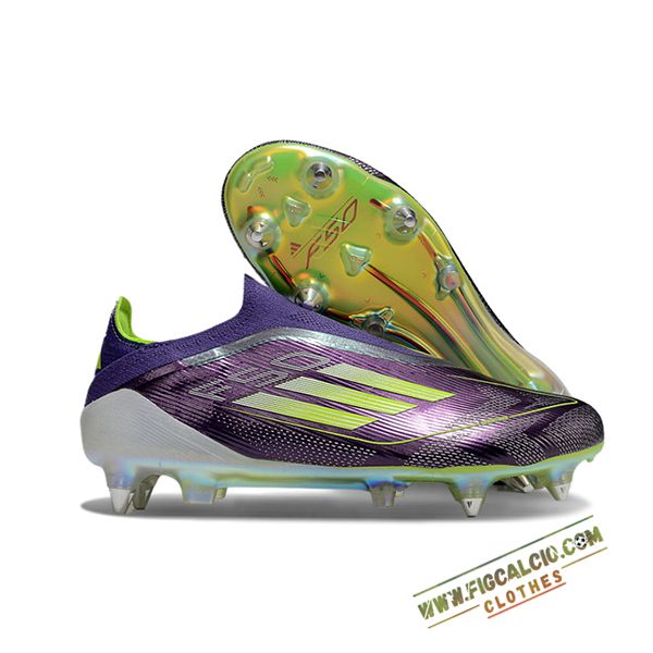 Adidas Scarpe Da Calcio F50 Elite Laceless SG viola/Verde