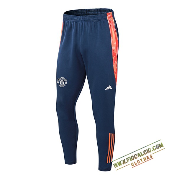 Pantaloni Da Allenamento Manchester United Blu/Arancia 2024/2025 -02