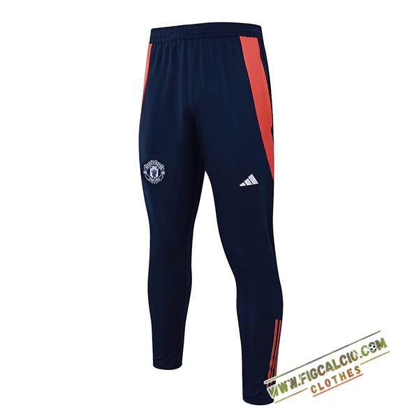 Pantaloni Da Allenamento Manchester United Blu/Arancia 2024/2025