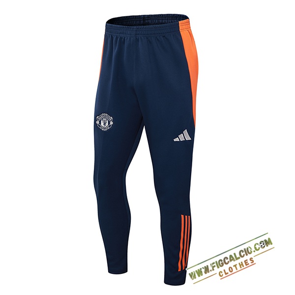 Pantaloni Da Allenamento Manchester United Blu/Arancia 2024/2025 -03