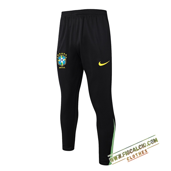 Pantaloni Da Allenamento Brasile Nero/Verde 2024/2025