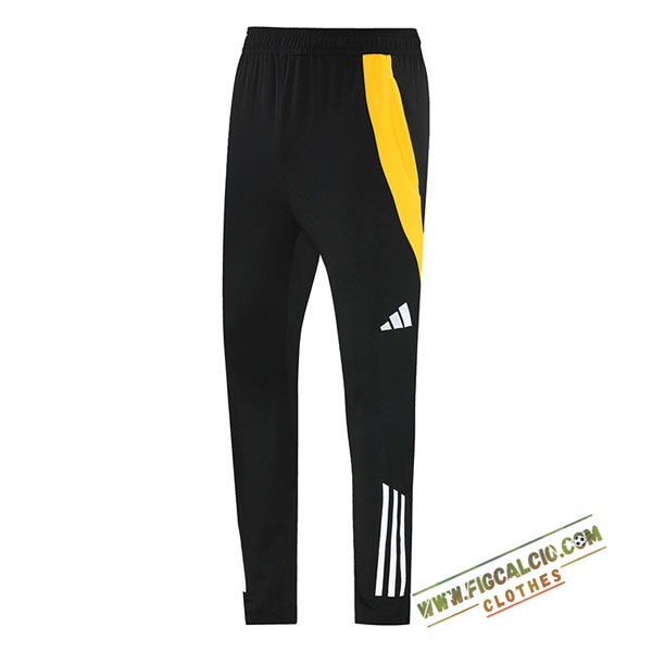 Pantaloni Da Allenamento Adidas Nero/Giallo 2024/2025 -02