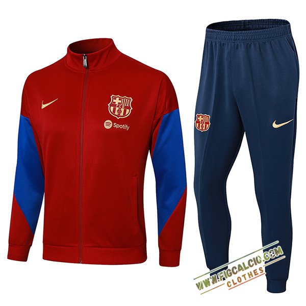 Insieme Tuta Calcio FC Barcellona Giacca Rosso/Blu 2024/2025 -02