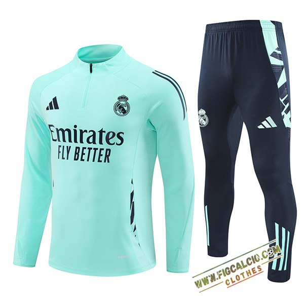 Insieme Tuta Calcio Real Madrid Verde/Blu 2024/2025