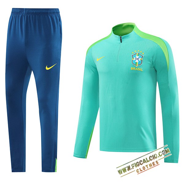 Insieme Tuta Calcio Brasile Verde 2024/2025 -03