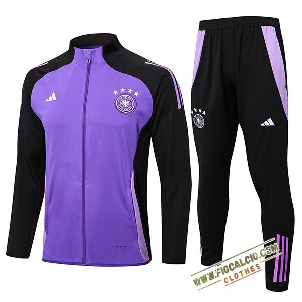 Insieme Tuta Calcio Germania Giacca Nero/viola 2024/2025 -02