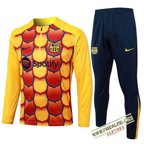 Insieme Tuta Calcio FC Barcellona Giallo/Rosso 2024/2025