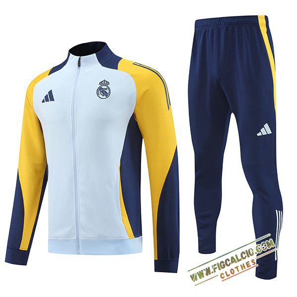 Insieme Tuta Calcio - Giacca Real Madrid Blu/Giallo 2024/2025