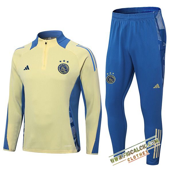 Insieme Tuta Calcio Ajax Giallo/Blu 2024/2025