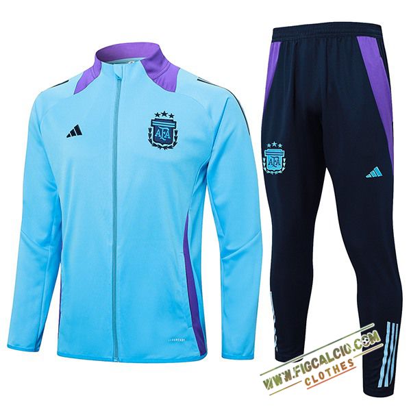 Insieme Tuta Calcio Giacca Argentina Blu/viola 2024/2025