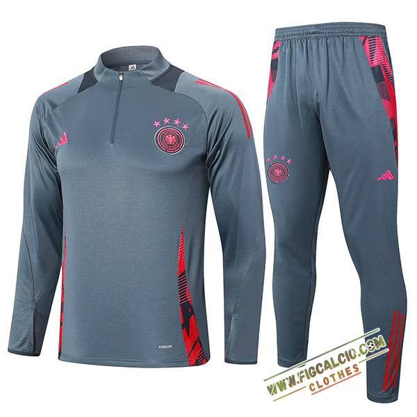 Insieme Tuta Calcio Germania Grigio/Rosa 2024/2025 -02