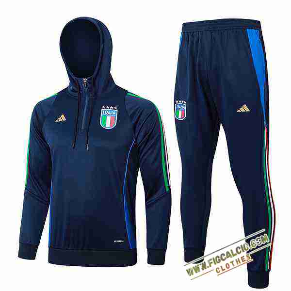 Giacca Con Cappuccio Tuta Giacca A Vento Italia Blu Scuro 2024/2025