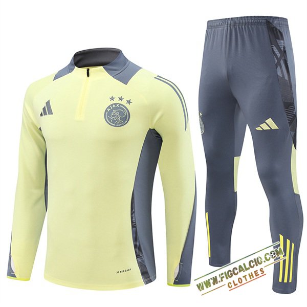 Insieme Tuta Calcio Ajax Giallo/Grigio 2024/2025