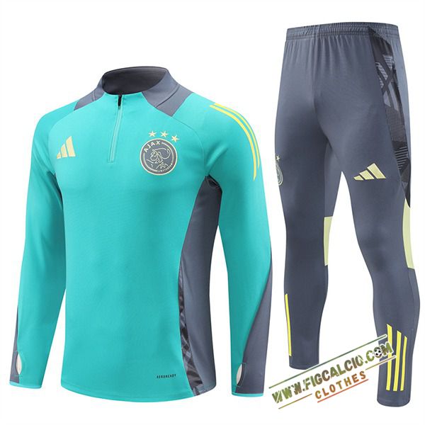 Insieme Tuta Calcio Ajax Verde/Grigio 2024/2025
