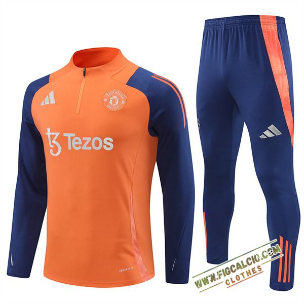 Insieme Tuta Calcio Manchester United Arancia/Blu 2024/2025