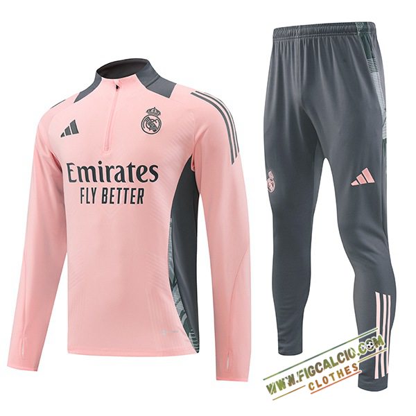 Insieme Tuta Calcio Real Madrid Rosa/Grigio 2024/2025