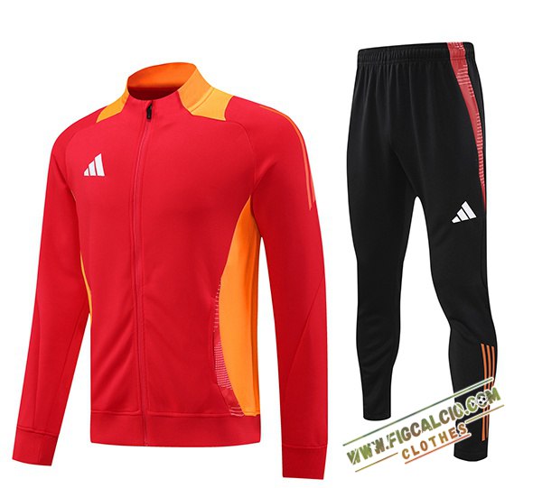 Insieme Tuta Calcio - Giacca Adidas Rosso/Arancia 2024/2025 -02