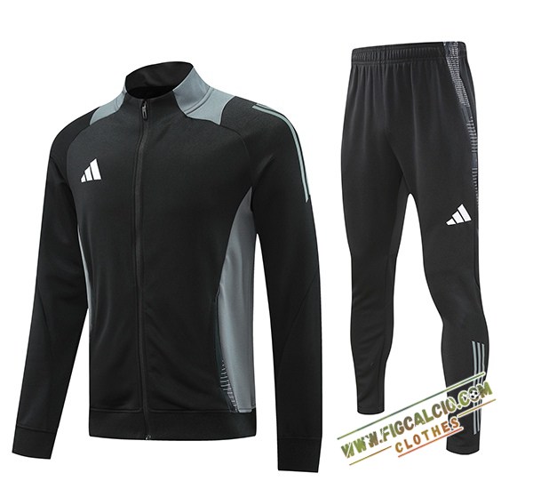Insieme Tuta Calcio - Giacca Adidas Nero/Grigio 2024/2025