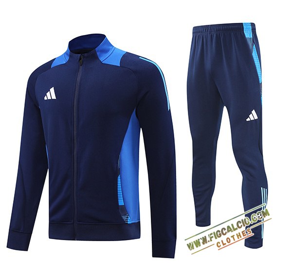 Insieme Tuta Calcio - Giacca Adidas Blu Scuro 2024/2025