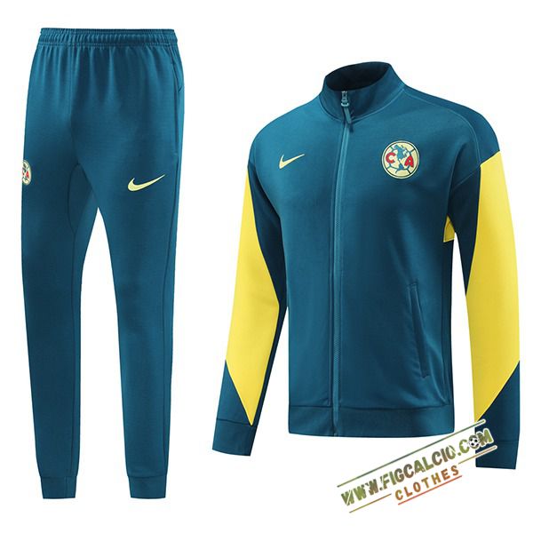 Insieme Tuta Calcio Giacca Club America Verde/Giallo 2024/2025