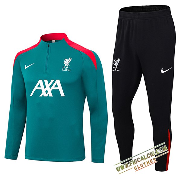 Insieme Tuta Calcio FC Liverpool Verde/Rosso 2024/2025