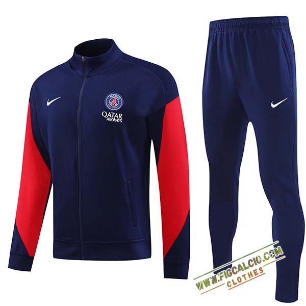 Insieme Tuta Calcio PSG Giacca Blu/Rosso 2024/2025
