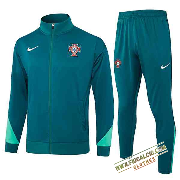 Insieme Tuta Calcio Portogallo Giacca Calcio Verde 2024/2025