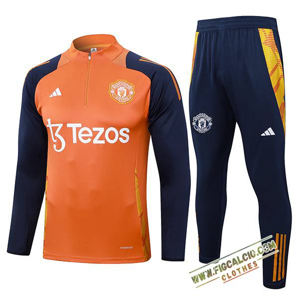 Insieme Tuta Calcio Manchester United Arancia/Blu 2024/2025 -03