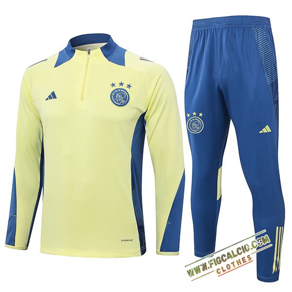 Insieme Tuta Calcio Ajax Giallo/Blu 2024/2025