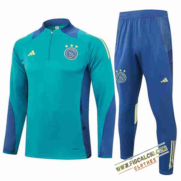 Insieme Tuta Calcio Ajax Verde/Blu 2024/2025