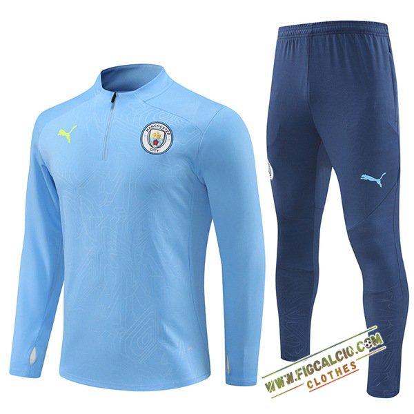 Insieme Tuta Calcio Manchester City Azzurro 2024/2025