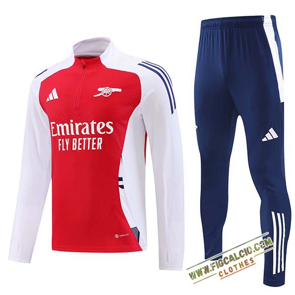 Insieme Tuta Calcio Arsenal Rosso/Bianco 2024/2025