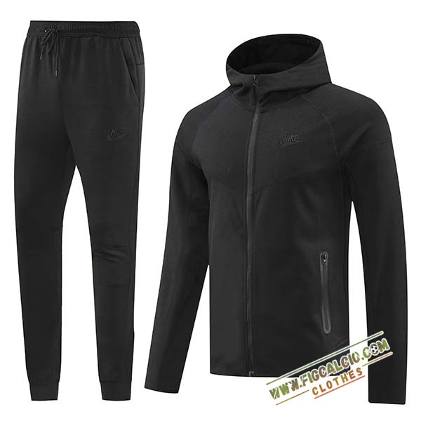 Giacca Con Cappuccio Tuta Giacca A Vento Nike Nero 2024/2025
