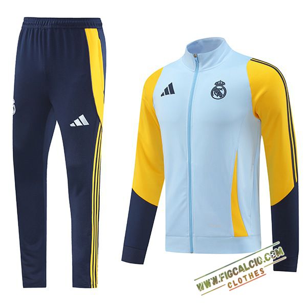 Insieme Tuta Calcio - Giacca Real Madrid Blu/Giallo 2024/2025