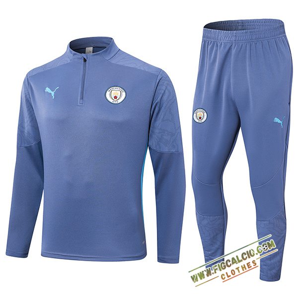 Insieme Tuta Calcio Manchester City Grigio/Blu 2024/2025