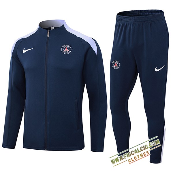 Insieme Tuta Calcio Giacca PSG Blu Reale 2024/2025