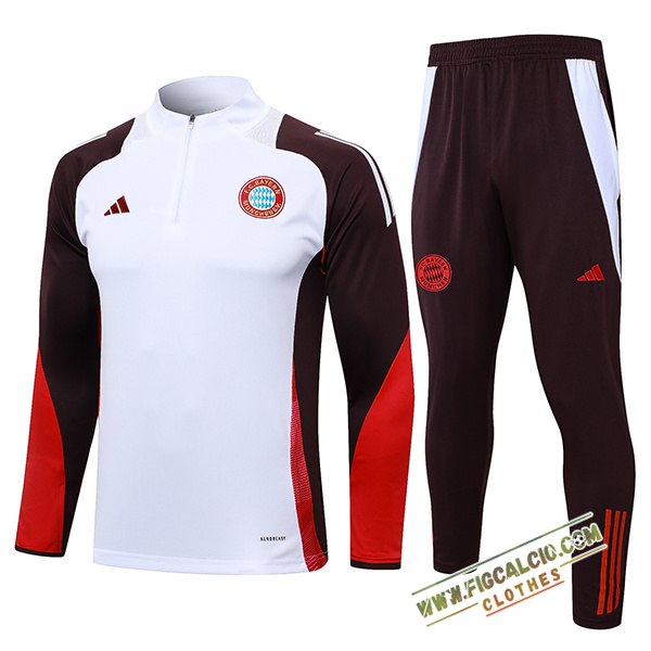 Insieme Tuta Calcio Bayern Monaco Bianco/Rosso 2024/2025