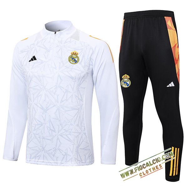 Insieme Tuta Calcio Real Madrid Bianco/Grigio 2024/2025
