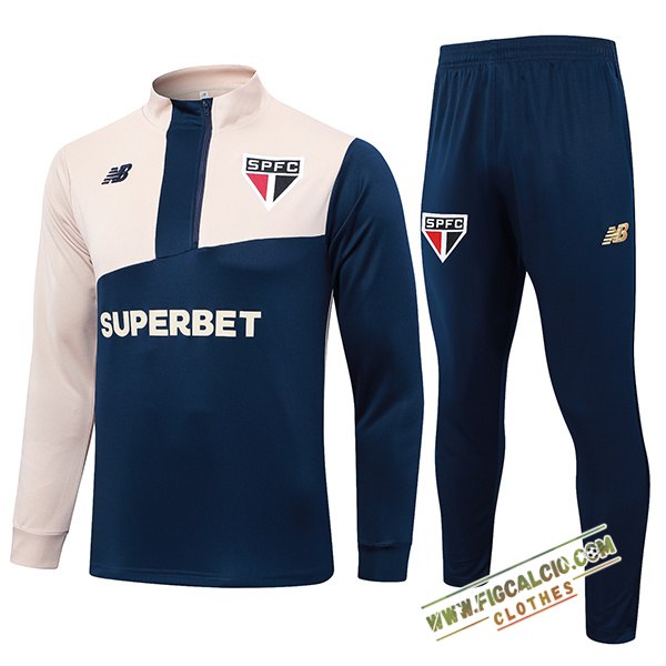 Insieme Tuta Calcio Sao Paulo FC Blu/Giallo 2024/2025