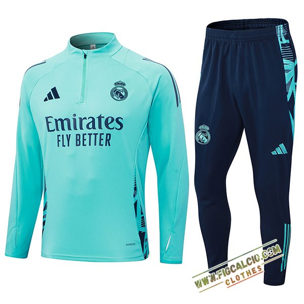 Insieme Tuta Calcio Real Madrid Verde/Blu 2024/2025 -02