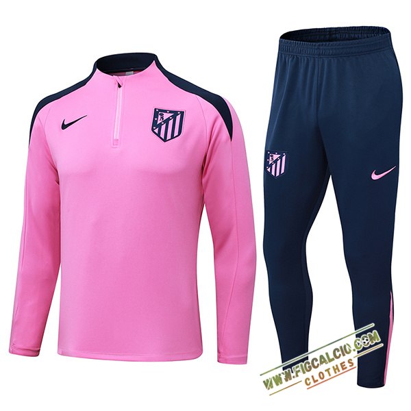 Insieme Tuta Calcio Atletico Madrid Rosa/Blu 2024/2025